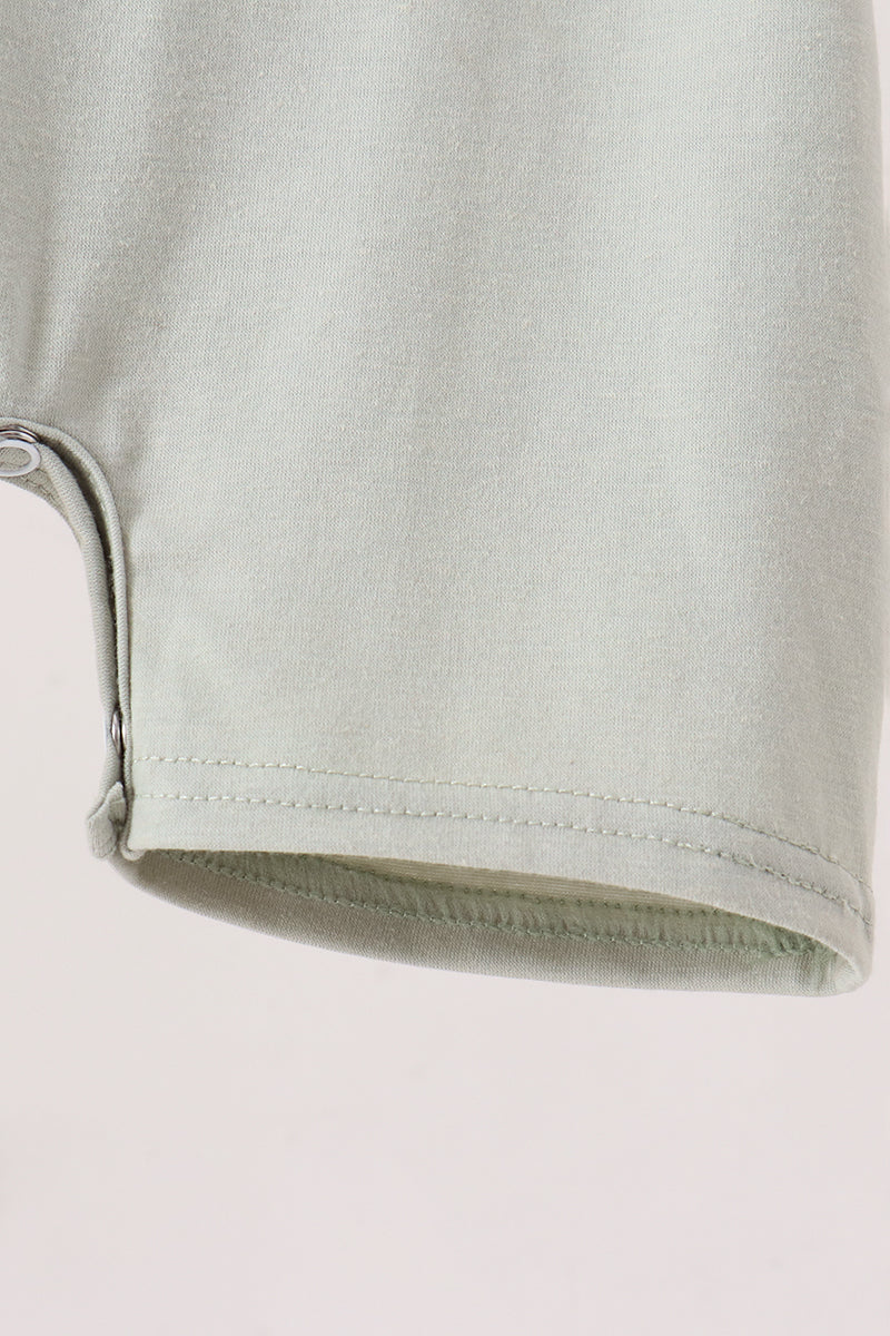 Green Scarecrow Embroidery Romper