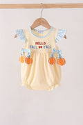 Hallo Fall Y'ALL Pumpkin Ruffle Bubble
