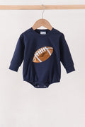 Navy football sequin bubble