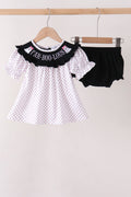 Black Ghost Embroidery Bloomer Set