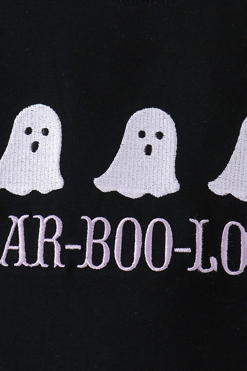 Black Ghost Embroidery Top