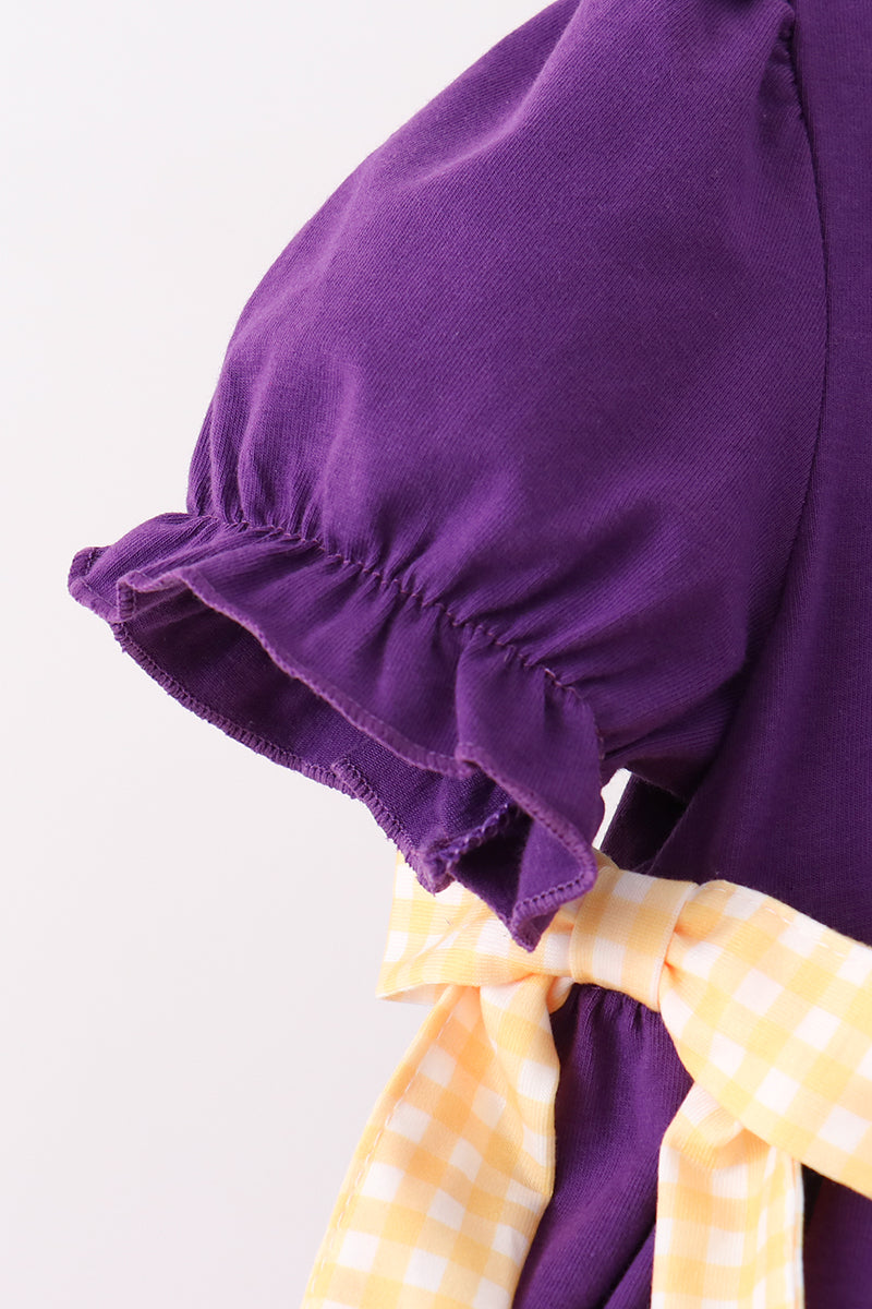 Purple LSU Geaux Tigers Embroidery Pants Set