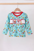 Mint Dr. Seuss smocked top