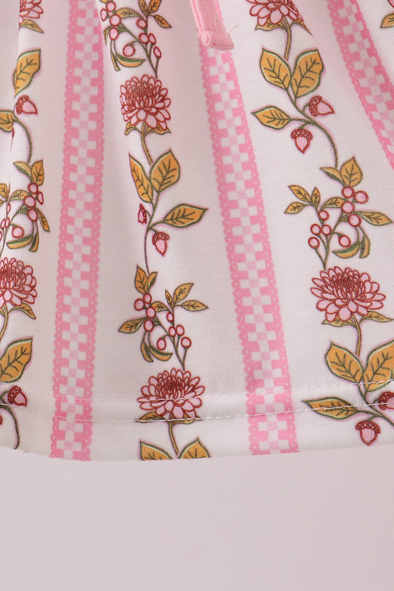 Pink Garden Ruffle Bloomer Set