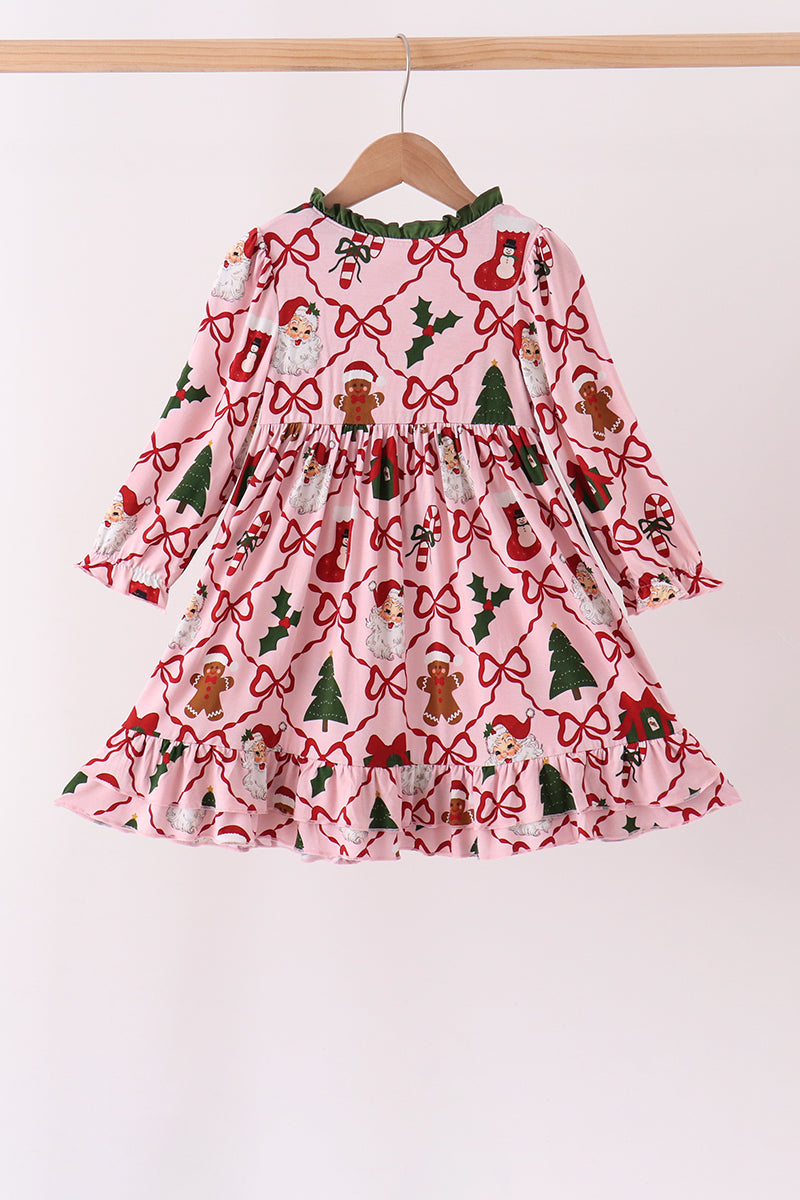 Pink Christmas Tree Bamboo Dress