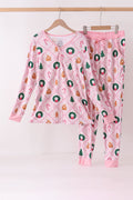 Pink Christmas Tree Bamboo Mom&me Pajama Set