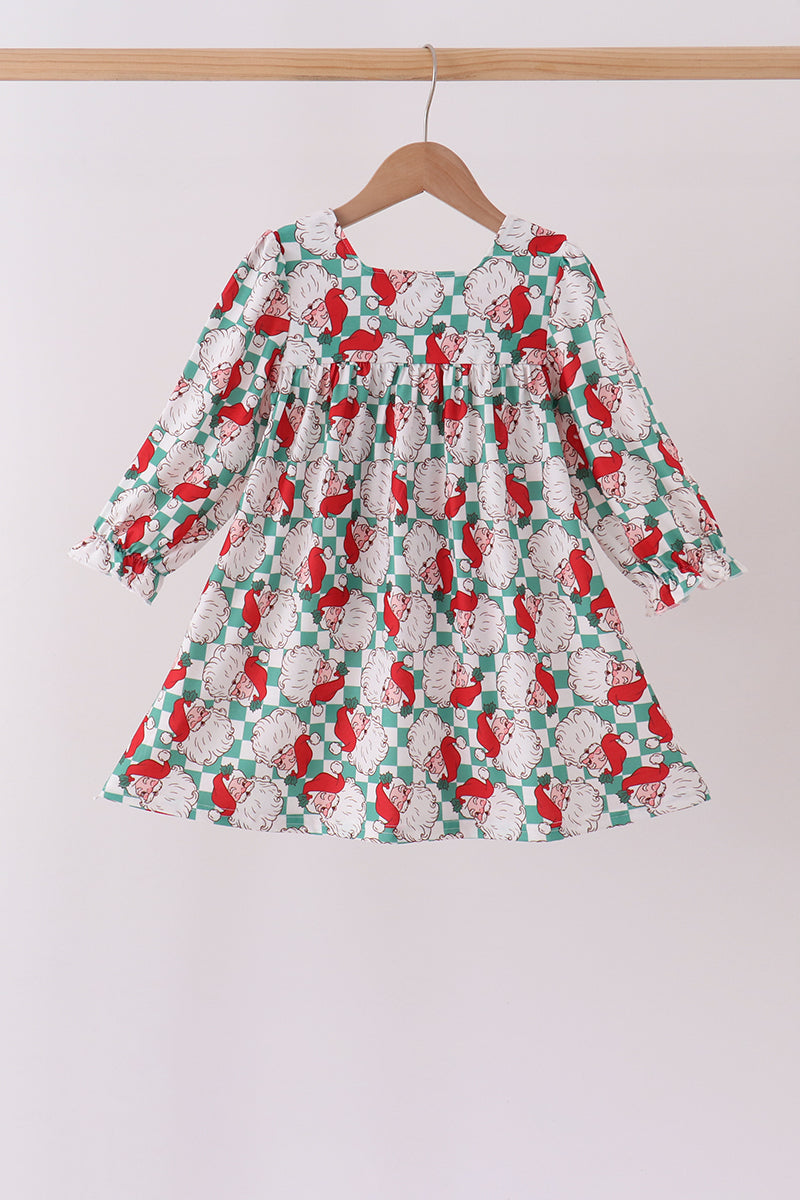 Red Santa Bow Lace Dress