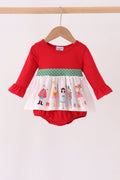 Red Nutcracker Ruffle Bubble